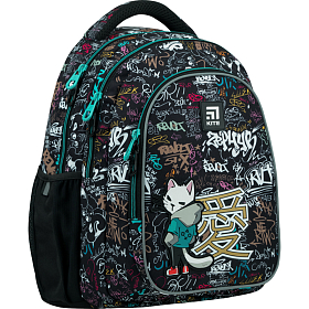 Шкільний рюкзак з ортопедичною спинкою чорний Kite Education K22-8001M-3 Шкільний рюкзак з ортопедичною спинкою чорний Kite Education K22-8001M-3