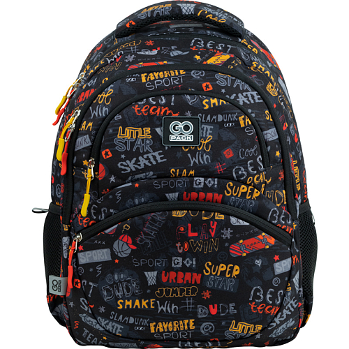 Рюкзак для хлопчика чорний GoPack Education GO22-175M-8 Street