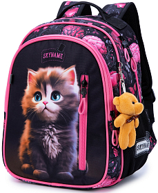 Ортопедичний рюкзак для дівчинки з Котиком 37х29х17 см Winner/SkyName для молодших класів R5-025 Ортопедичний рюкзак для дівчинки з Котиком 37х29х17 см Winner/SkyName для молодших класів R5-025