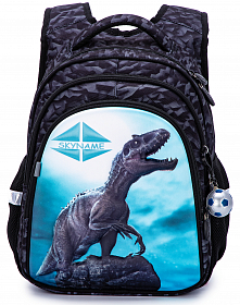 Ортопедичний рюкзак для хлопчика сірий з Динозавром Winner \/SkyName 37х30х18 см для 1 класу (R2-189) Ортопедичний рюкзак для хлопчика сірий з Динозавром Winner \/SkyName 37х30х18 см для 1 класу (R2-189)