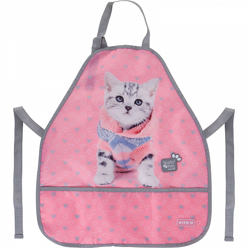 Фартух із нарукавниками для дівчинки рожевий з Котом Kite Studio Pets SP21-161