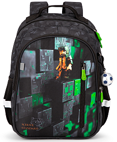 Ортопедичний рюкзак для хлопчика School Standard Game Майнкрафт 38х28х16 см для початкової школи (160-13) Ортопедичний рюкзак для хлопчика School Standard Game Майнкрафт 38х28х16 см для початкової школи (160-13)