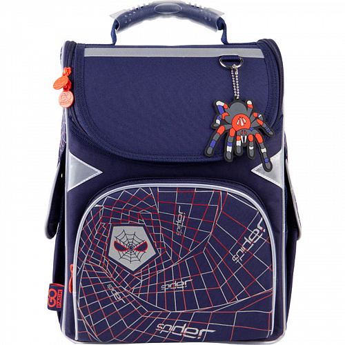 Шкільний рюкзак (ранець) з ортопедичною спинкою для хлопчика синій GoPack Education каркасний GO21-5001S-8 Spider