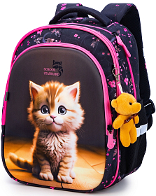 Ортопедичний рюкзак до школи для дівчинки з Котиком School Standard 38х30х18 см для початкової школи (150-2) Ортопедичний рюкзак до школи для дівчинки з Котиком School Standard 38х30х18 см для початкової школи (150-2)