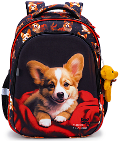 Шкільний рюкзак з ортопедичною спинкою для дівчинки з Собачкою School Standard 38х30х18 см для молодших класів (150-1) Шкільний рюкзак з ортопедичною спинкою для дівчинки з Собачкою School Standard 38х30х18 см для молодших класів (150-1)