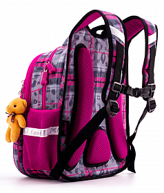 Ортопедичний рюкзак до школи Winner  для дівчинки Єдиноріг 38х29х19 см Сірий з рожевим для 1 класу (R1-003) Ортопедичний рюкзак до школи Winner  для дівчинки Єдиноріг 38х29х19 см Сірий з рожевим для 1 класу (R1-003)