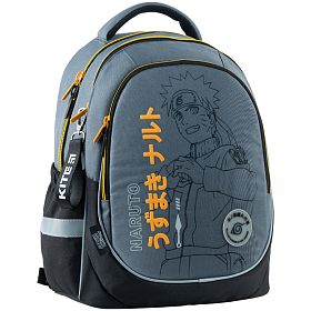 Шкільний рюкзак із ортопедичною спинкою сірий Kite Education Naruto NR23-700M Шкільний рюкзак із ортопедичною спинкою сірий Kite Education Naruto NR23-700M