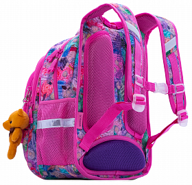 Ортопедичний рюкзак для дівчинки Котик 38х29х16 см рожевий для 1 класу Winner  / SkyName R2-176 Ортопедичний рюкзак для дівчинки Котик 38х29х16 см рожевий для 1 класу Winner  / SkyName R2-176