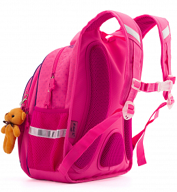 Ортопедичний рюкзак Winner  для дівчинки Мишка 38х29х16 см Рожевий для 1 класу (R2-166) Ортопедичний рюкзак Winner  для дівчинки Мишка 38х29х16 см Рожевий для 1 класу (R2-166)